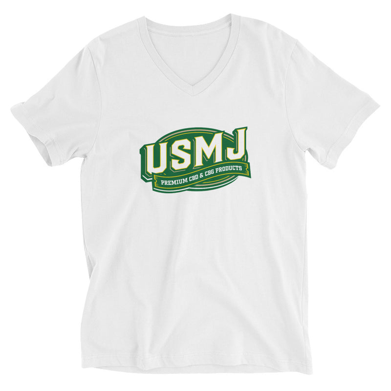 USMJ Brand Unisex Short Sleeve V-Neck T-Shirt