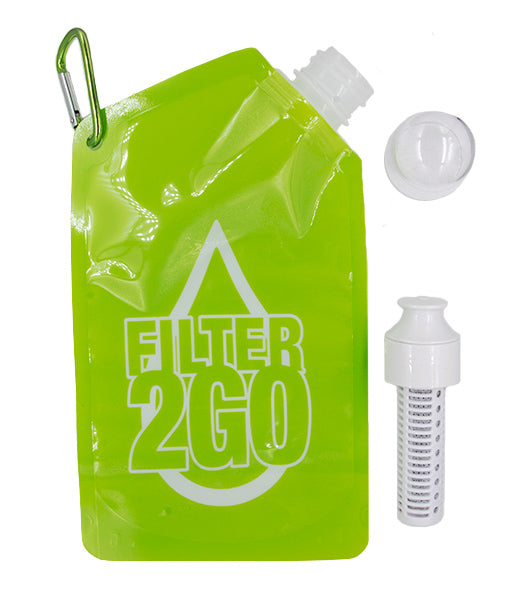Filter 2 Go - Pocket Filtration Bottle - Electric Green