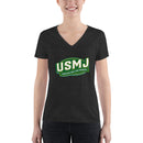 USMJ Women's Fashion Deep V-neck Tee